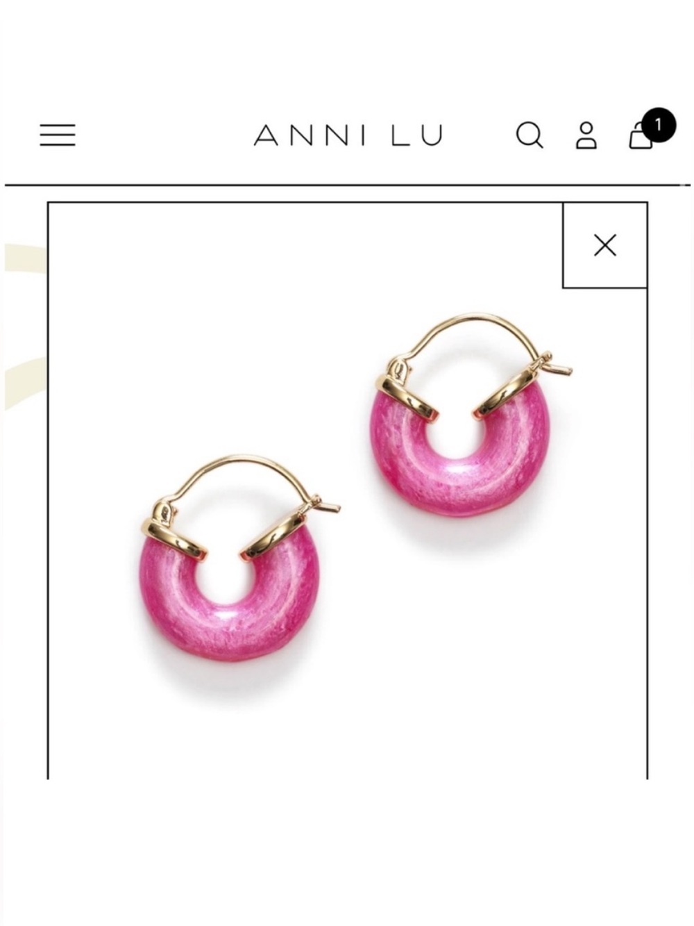 New • Anni Lu 💕 petite swell hoops in pink lotus